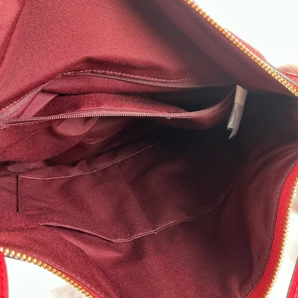 Coach C2818 Red Apple Pebbled Leather Shoulder Val Duffle Crossbody Hand Bag NWT - Picture 12 of 14